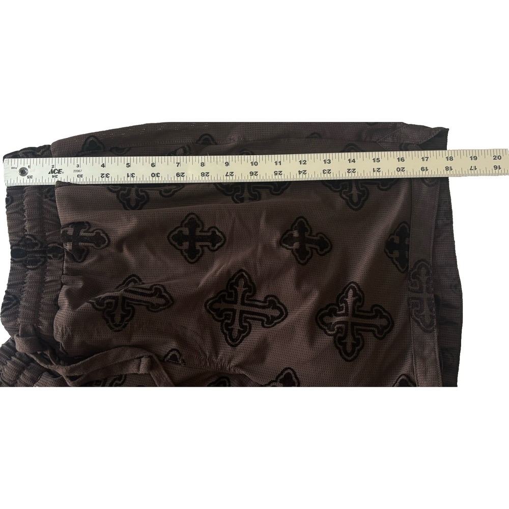 All Saints Men's Brown Cross Bermuda Shorts Polyester Pockets Drawstring New - Picture 13 of 14